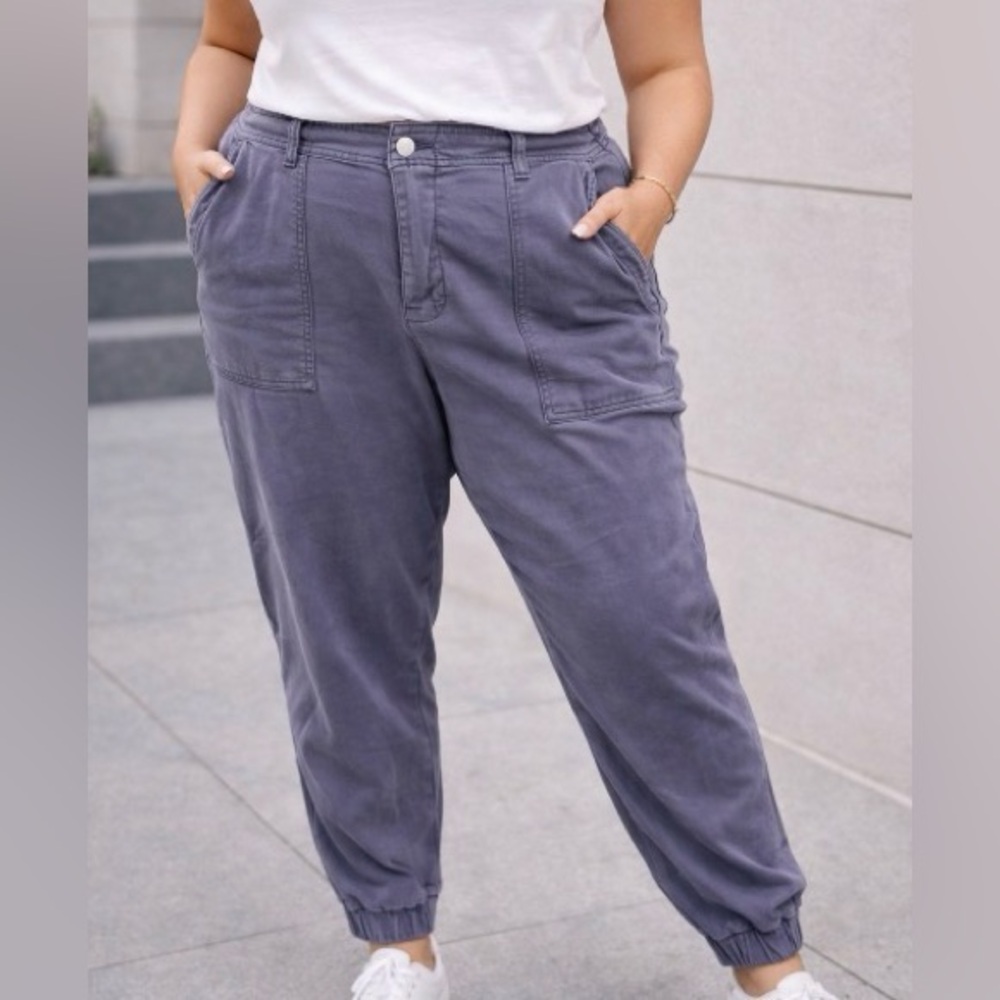 7 FOR ALL MANKIND Lavender Cotton Blend High Rise Jogger Style Pants Size 32